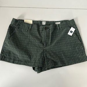 BNWT Gap size 14 summer short navy blue/green print